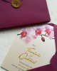 Invitatie de nunta cu orhidee si sigiliu auriu 3