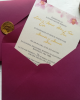 Invitatie de nunta cu orhidee si sigiliu auriu 4