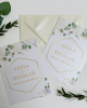 Invitatie de nunta cu flori albe si eucalipt 3
