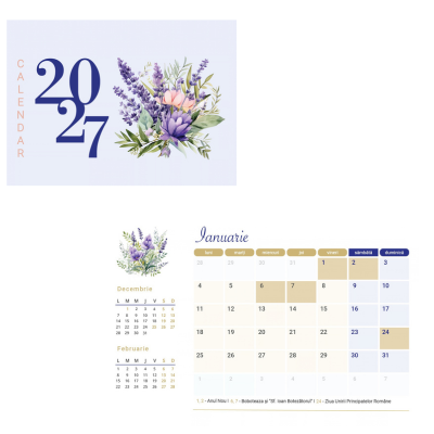 Calendar 2027 cu flori